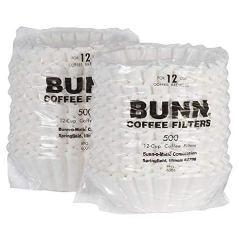 BUNN 1M5002 Commercial Coffee Filters, 12-Cup Size (Case of 1000) - Walmart.com - Walmart.com