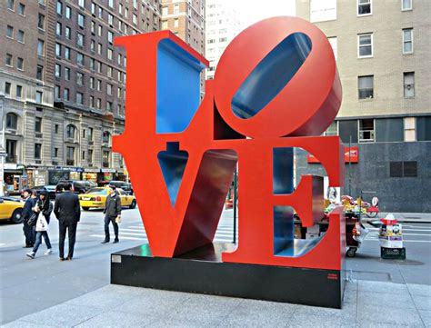 "LOVE," sculpture by Robert Indiana (September 13, 1928 – May 19, 2018 ...