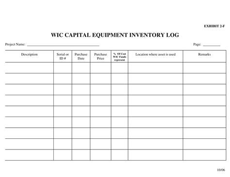 Inventory Log Template ~ Excel Templates