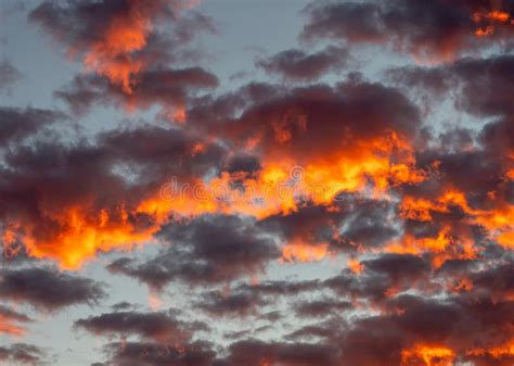 Fire Red Sky in the Evening Texture Stock Image - Image of colors, dark ...