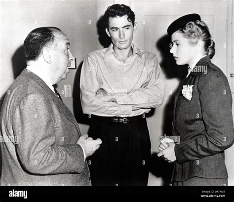 Alfred Hitchcock, Gregory Peck and Ingrid Bergman Director Actor Stock Photo: 68395937 - Alamy