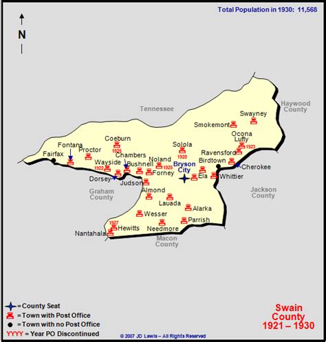 Swain County, NC - 1921 to 1930