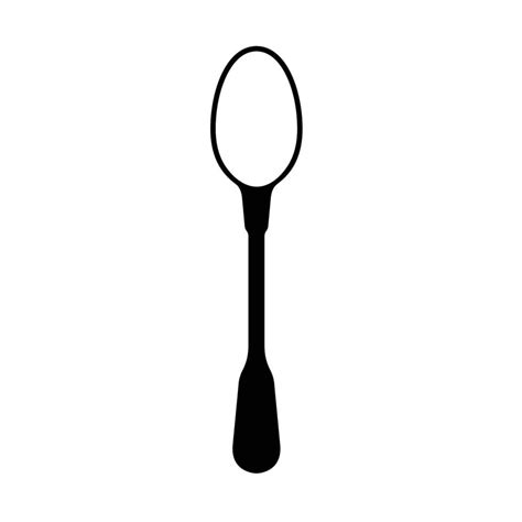 Spoon Black and White Icon Design Element on Isolated White Background ...