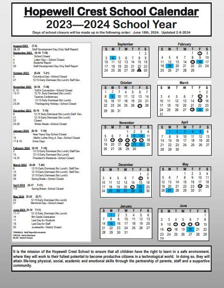 UPDATED 2023-2024 SCHOOL CALENDAR 2-8-2024 - News and Announcements