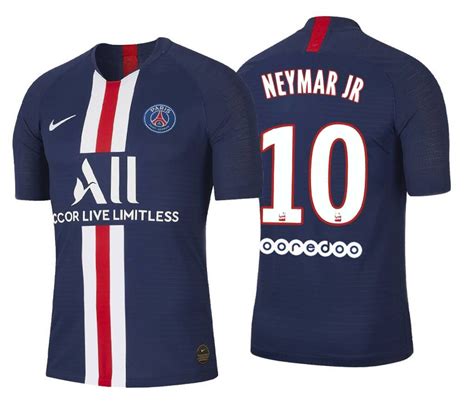 NEYMAR JR #10 PSG Home 19/20 Men Soccer Jersey + Ooredoo Size 2XL