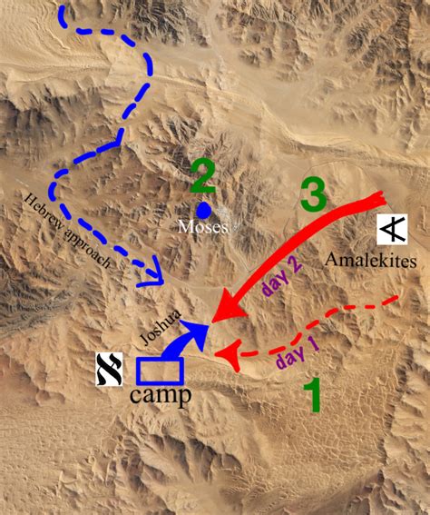 Bible Battles - Battle of REPHIDIM - Defeat of the Amalekites - Moses ...