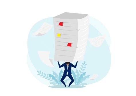 Work Hard Vector PNG Images, Hard Work Concept Act Administrative, Much, Quantity, Paper PNG ...
