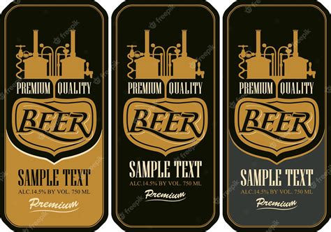 Premium Vector | Set of beer labels