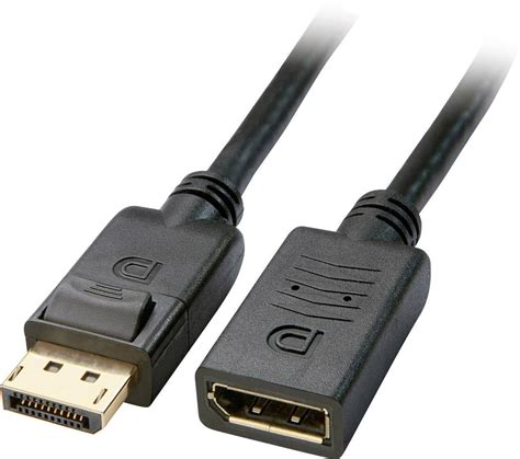 LINDY DisplayPort Cable 3.00 m Black [1x DisplayPort plug - 1x DisplayPort socket] | Conrad.com