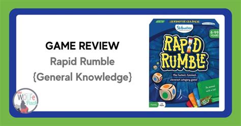 Game Review: Rapid Rumble {General Knowledge} | The Wolfe Pack {Reviews ...