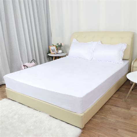 Waterproof Smooth Top Mattress Protector Encasement Pad Cover White ...