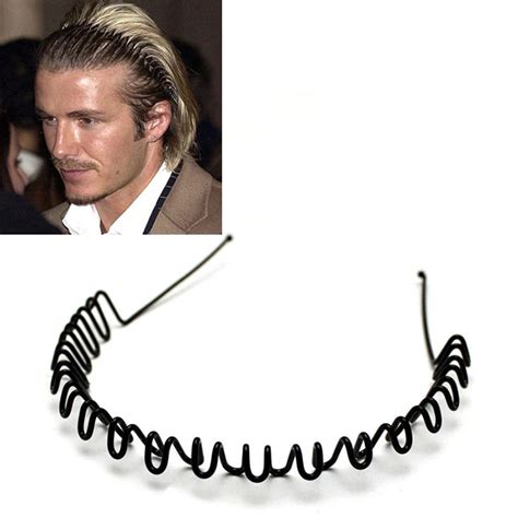 Fashion David Beckham Style black Metal Male Headbands Men Wave Hairband Hair Accessories -in ...