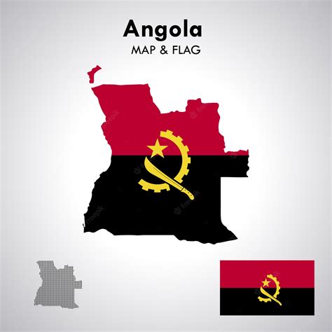 Premium Vector | Angola flag and map design map flag vector file