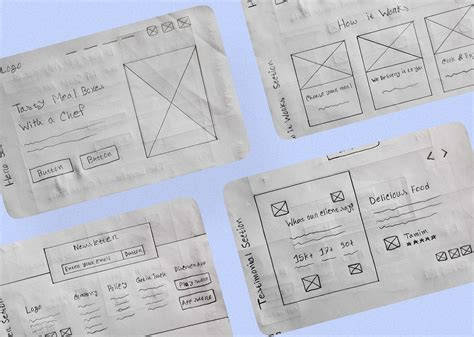 Wireframe for Landing Page on Behance