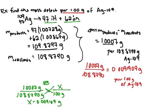 Mass defect example | Science, Chemistry | ShowMe