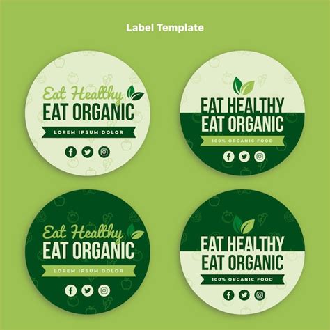 Free Vector | Flat design organic food label set