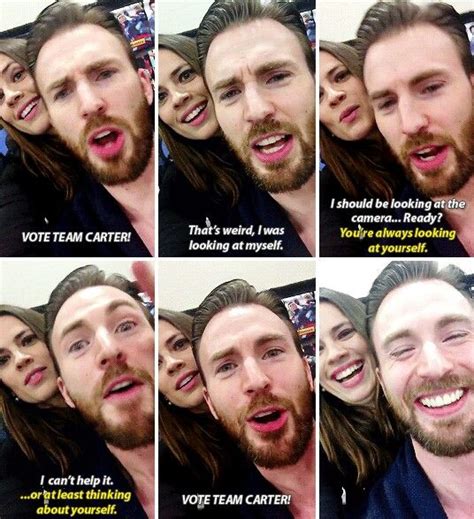 Chris Evans and Hayley Atwell interview ♡ | Marvel, Hayley atwell ...