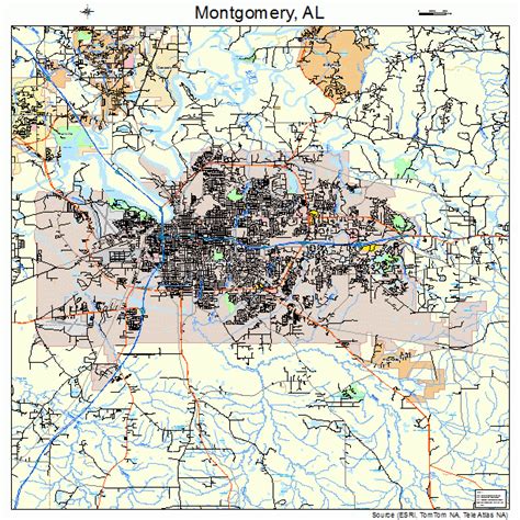 Montgomery Alabama Street Map 0151000