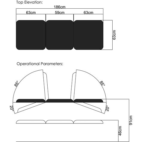 Ensignia 3 Section Couch With Paper Roll Holder – Medisave UK