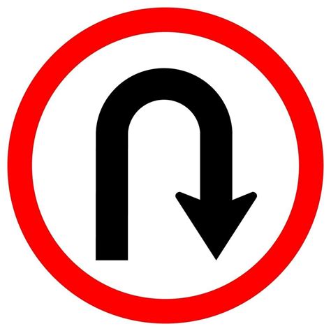 U Turn Right Traffic Road Sign | Traffic signs pictures, Road traffic signs, Road signs