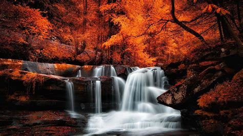 Autumn Waterfall Wallpapers - Top Free Autumn Waterfall Backgrounds - WallpaperAccess