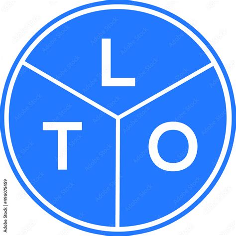 LTO letter logo design on white background. LTO creative circle letter ...