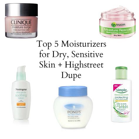 Top 5 Moisturizers for Dry, Sensitive Skin + Highstreet Dupe #skincaretips | Dry sensitive skin ...