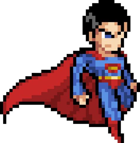 #superman #pixelninja #DC #superheroes | Pixel art games, Photo pixel, Pixel art