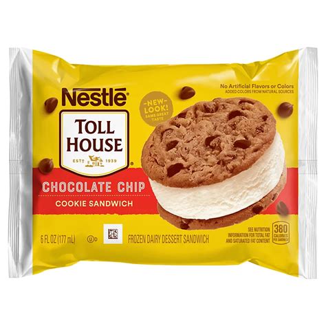 Nestle Toll House Chocolate Chip Cookie Ice Cream Sandwich - Shop Ice ...