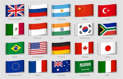 Premium Vector | National flags fabric tags. countries labels, official country flag tag set