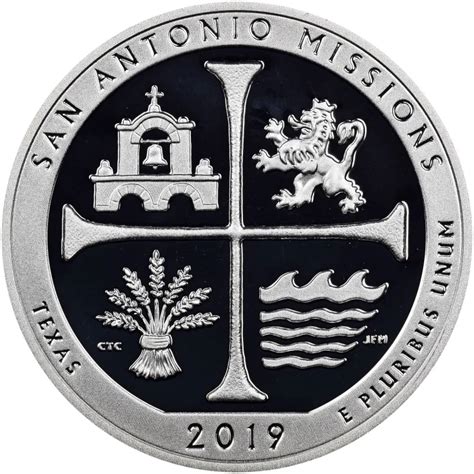 2019-S Silver San Antonio Missions National Historical Park Quarter Proof | Premium Collectible ...