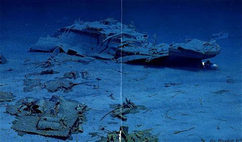 The wreck of the RMS Titanic was found in 1985 at a depth of 12,500 ft (3,800 m) and is located ...