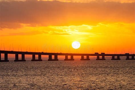 Original Seven Mile Bridge at Sunset Stock Photo - Image of keys, florida: 184861636