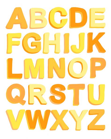 Alphabet Poster ABC Chart Printable Alphabet Nursery Wall | Etsy