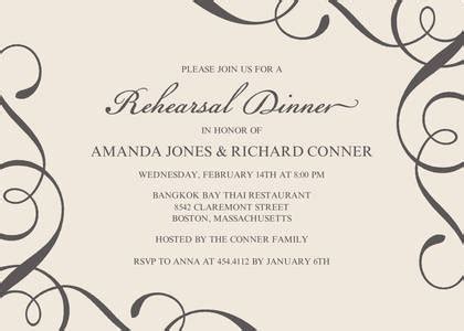 Elegant Rehearsal - Rehearsal Dinner Invitations