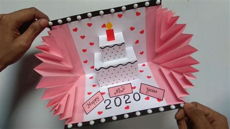 Happy new year card 2020 | how to make new year greeting card | new ...