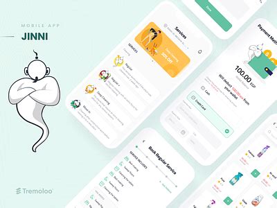 Jinni cleaning services by Aya ayman for Tremoloo on Dribbble