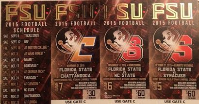 First look at 2015 Florida State football tickets - Tomahawk Nation