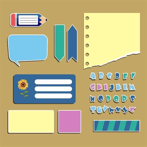 Premium Vector | Notebook labels vector template design. school book labels template.