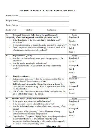 44+ Judging Score Sheet Templates for Cheerleading Competitions