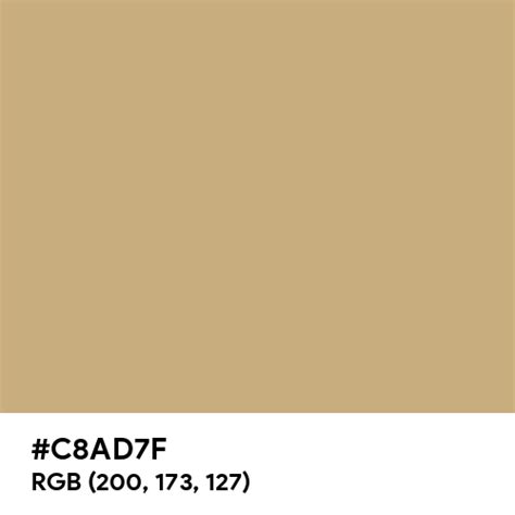#C8AD7F color name is Light French Beige