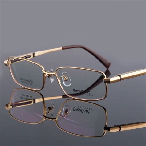 Brand Quality Titanium Gold Glasses Frame Men Eyeglasses Frames Men's ...