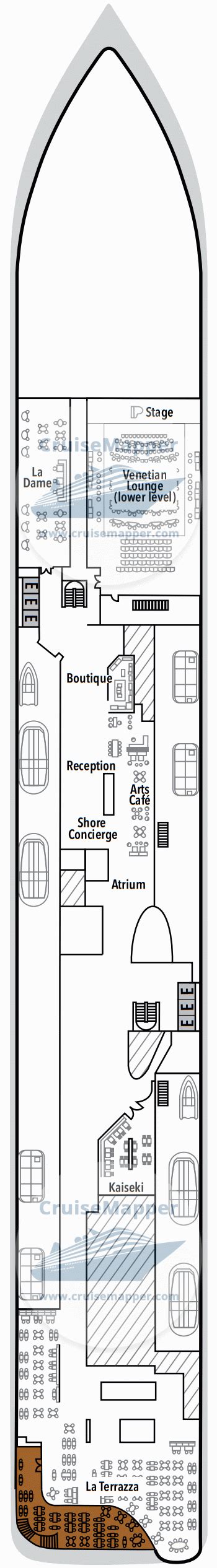 Silver Nova deck 4 plan | CruiseMapper