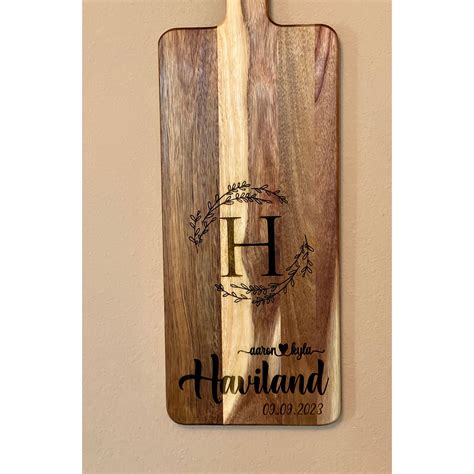 Monogram Name Charcuterie Board – Rustic Sign Design