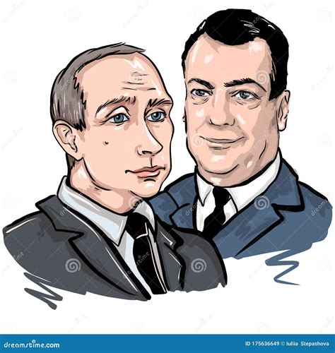 President of the Russian Federation Vladimir Putin and Dmitry Medvedev ...