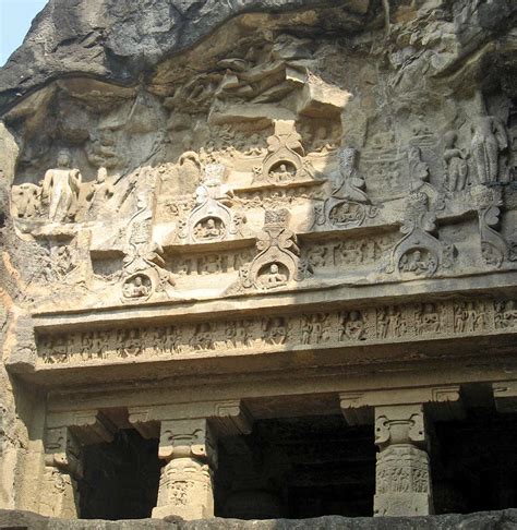 Stock Pictures: Ellora Temples sculpted exteriors