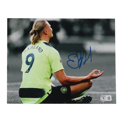 Erling Haaland Signed 8x10 Photo (Beckett) | Pristine Auction