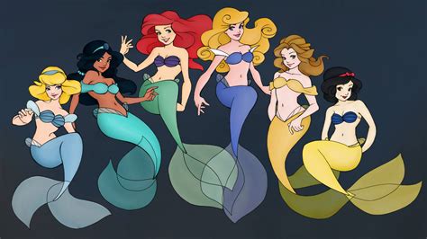 Disney Princesses as Mermaids by Punkrawk4all on DeviantArt