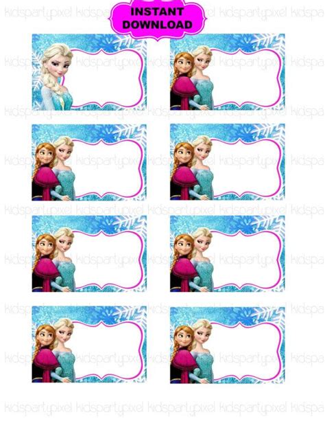 Frozen Name Tag Princess Printable Disney by kidspartypixel | Christmas ...