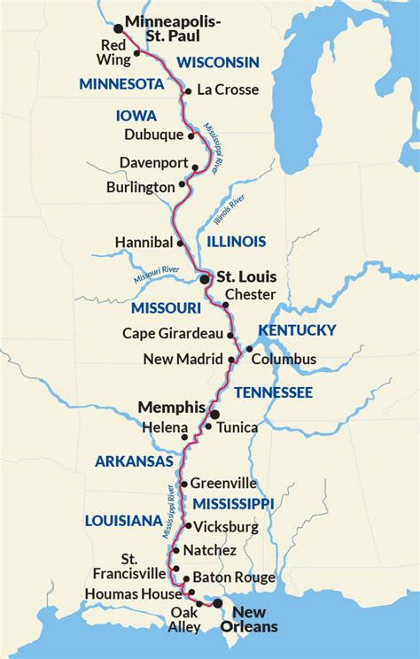 U.S. River Cruise Itineraries – The Mississippi River